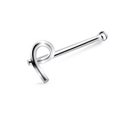 Reverse 9 Silver Bone Nose Stud NSKD-383